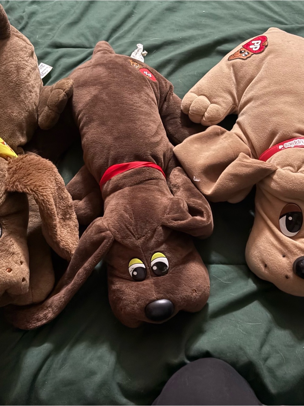 Brown Plush Dog Toy with Red Collar - Soft Cuddly Puppy